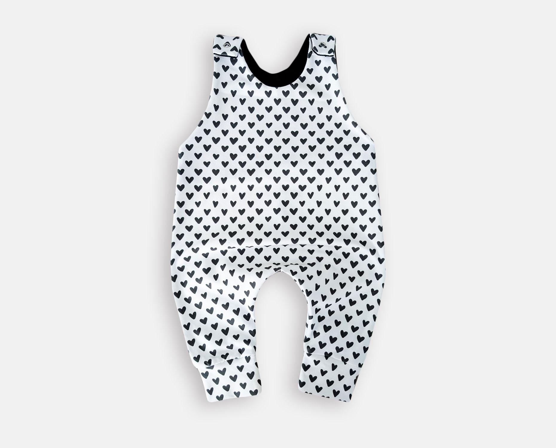 Monochrome Heart Romper
