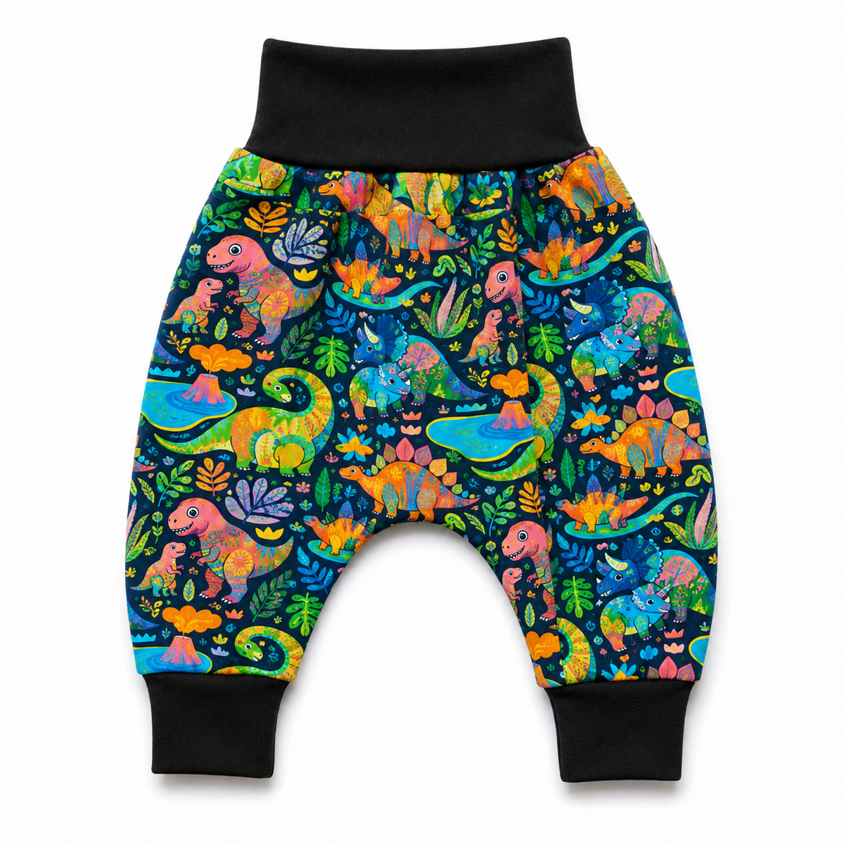 Rainbow Dino Harem Pants