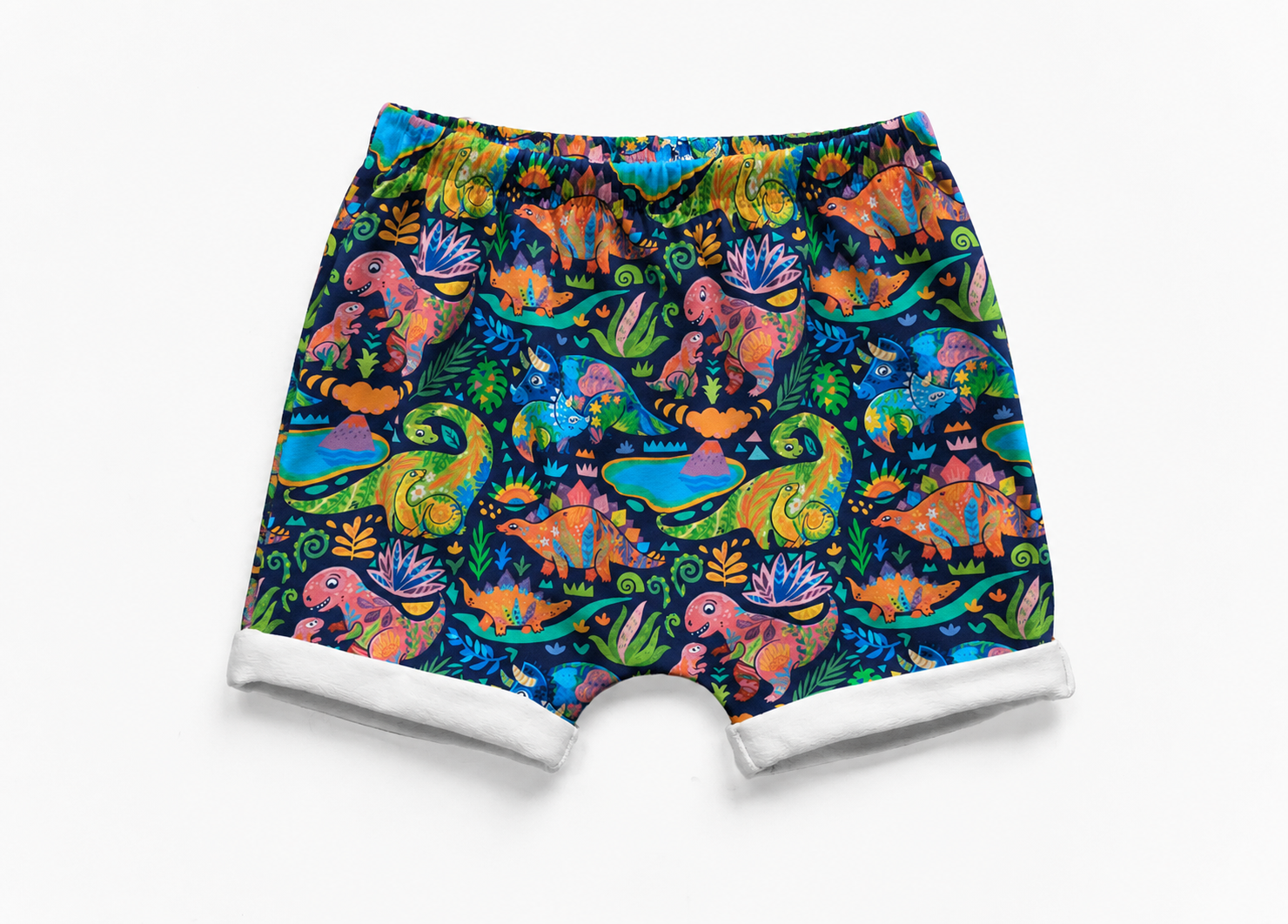Rainbow Dinosaur Shorts