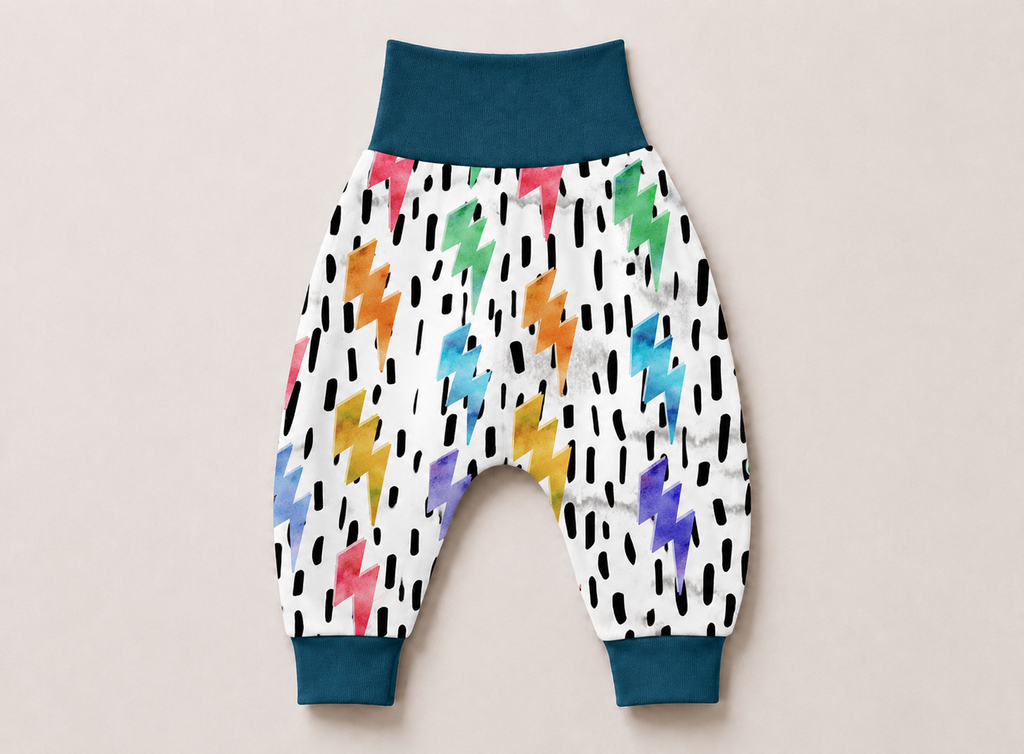 Watercolour Lightning Harem Pants