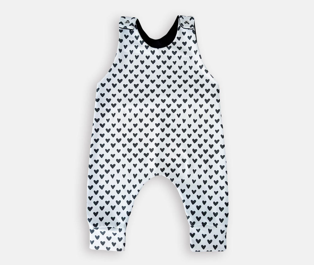 Monochrome Heart Romper